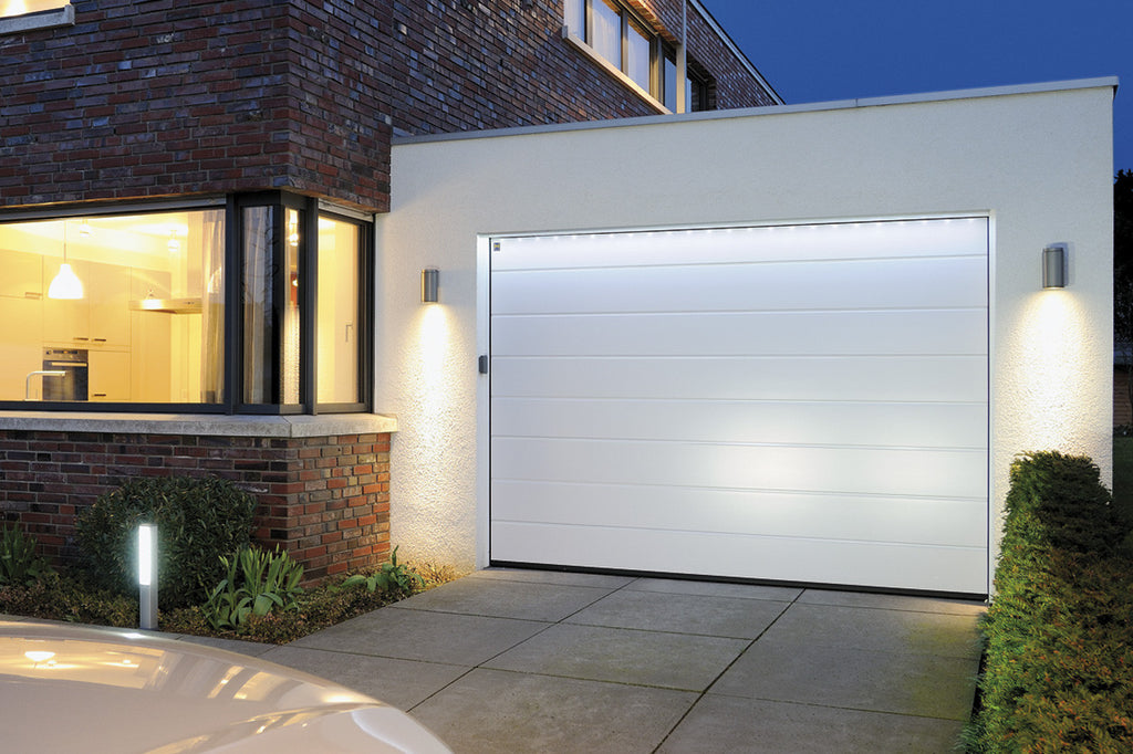 Isolert Hørmannport 2500 x 2125 mm Woodgrain - Horisontal M - Hvit